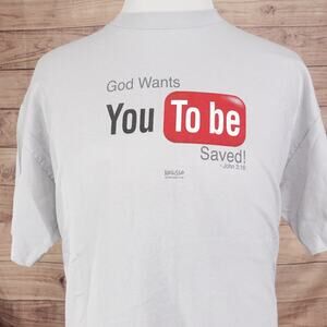 VINTAGE GOD WANTS YOU TO BE SAVED! YOUTUBE PARODY KERUSSO TSHIRT SZ XL